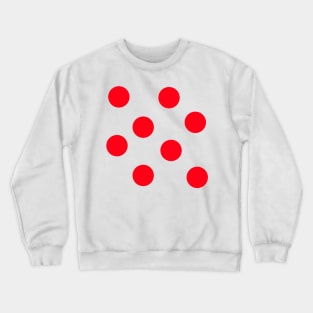 Red on White Polka Dots Crewneck Sweatshirt